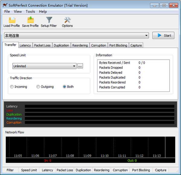 SoftPerfect  Connection  Emulator(网络测试工具)