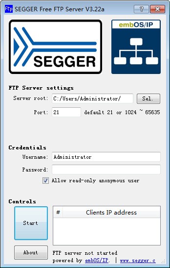 SEGGER  free  FTP  Server