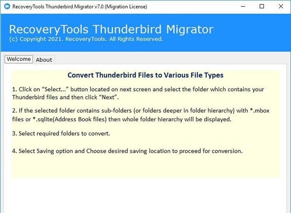 RecoveryTools  Thunderbird  Migrator(邮件工具)