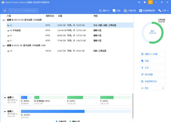 EASEUS  Partition  Master(磁盘管理软件)