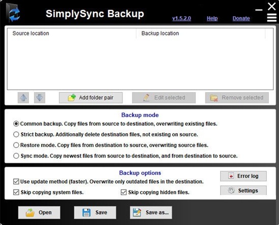 SimplySync  Backup