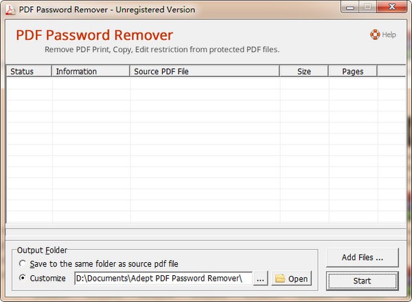 Adept  PDF  Password  Remover(PDF解密软件)