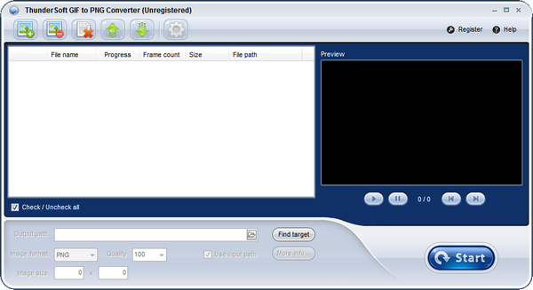 ThunderSoft  GIF  to  PNG  Converter(GIF转PNG软件)