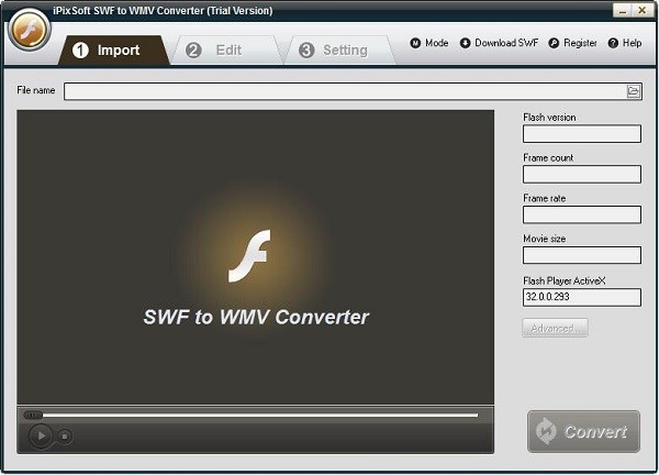 iPixSoft  SWF  to  WMV  Converter(SWF转WMV格式工具)