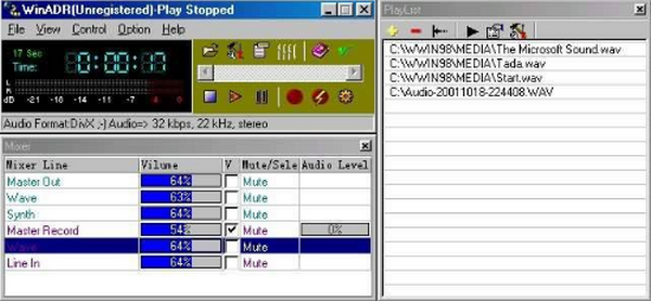 WinADR(MP3 Recorder)