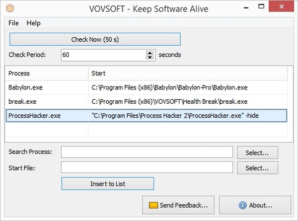 VovSoft  Keep  Software  Alive(软件运行保护工具)