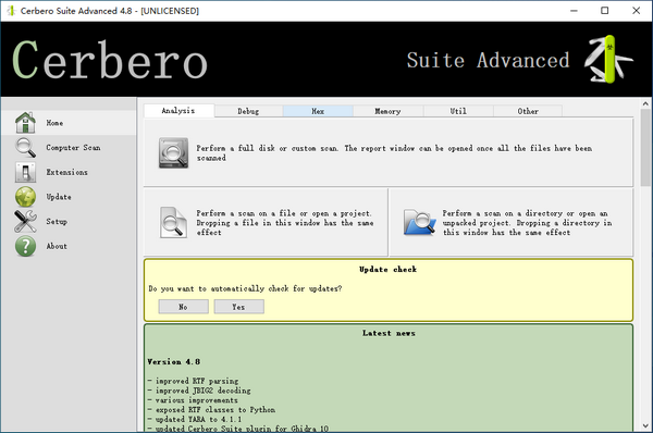 Cerbero  Suite  Advanced(恶意软件分析工具)