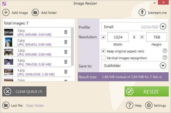 Icecream  Image  Resizer(图像调整器)