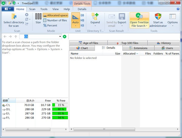 TreeSize(硬盘空间管理工具)