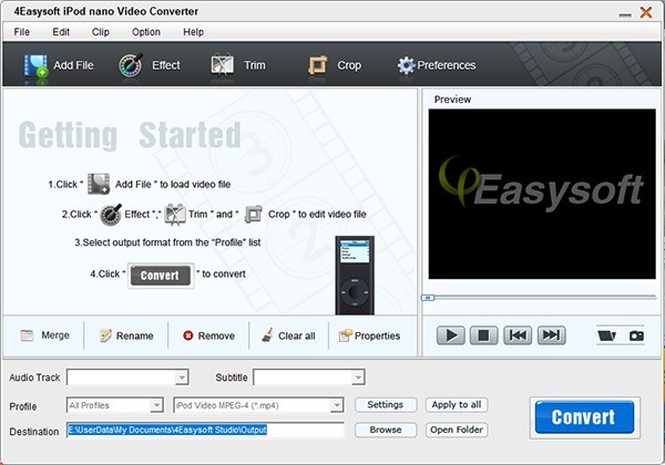 4Easysoft  iPod  nano  Video  Converter(视频转换工具)