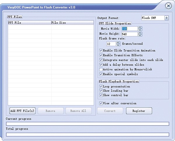 VeryPDF  PowerPoint  to  Flash  Converter(文件转换工具)