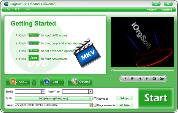 iOrgSoft  DVD  to  MKV  Converter(dvd视频转换工具)