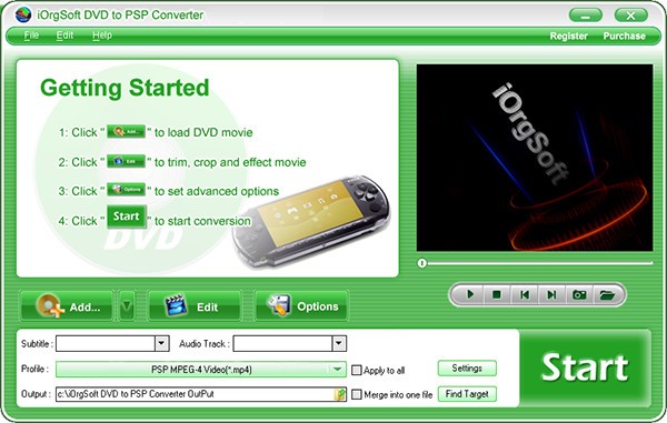 iOrgSoft  DVD  to  PSP  Converter(视频转换工具)