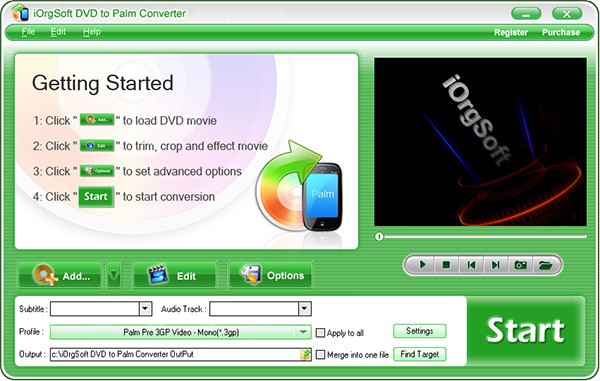 iOrgsoft  DVD  to  Palm  Converter(视频转换工具)