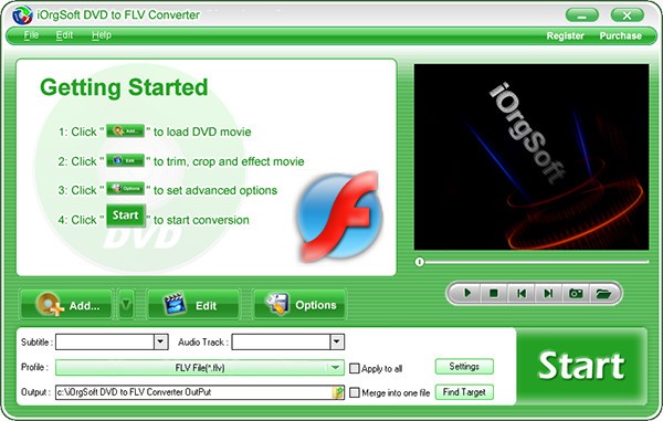 iOrgSoft  DVD  to  FLV  Converter(视频转换工具)