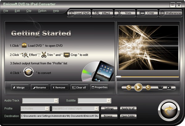 Emicsoft  DVD  to  iPad  Converter(视频转换工具)