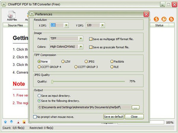 ChiefPDF  PDF  to  Tiff  Converter(文件转换工具)