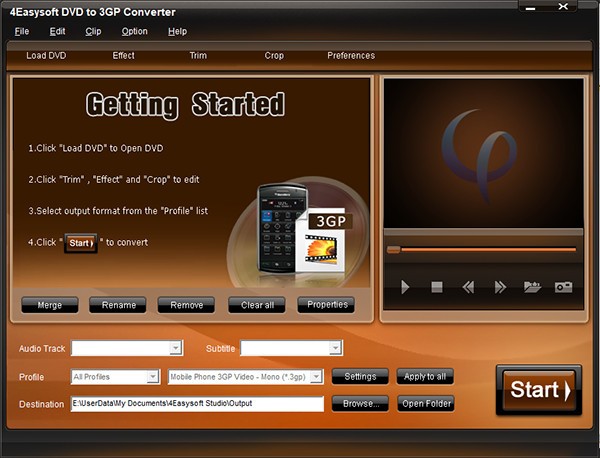 4Easysoft  DVD  to  3GP  Converter(视频转换工具)