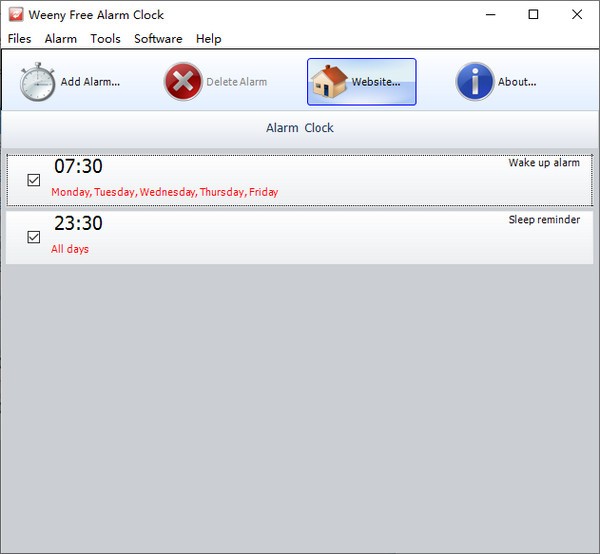 Weeny  Free  Alarm  Clock(电脑定时工具)