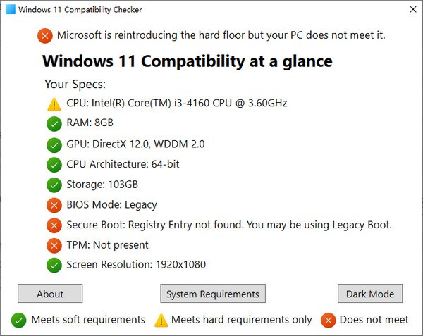 Windows  11 Compatibility  Checker(win11升级检测工具)