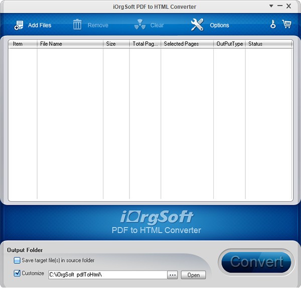 iOrgsoft  PDF  to  HTML  Converter(PDF文件格式转换工具)