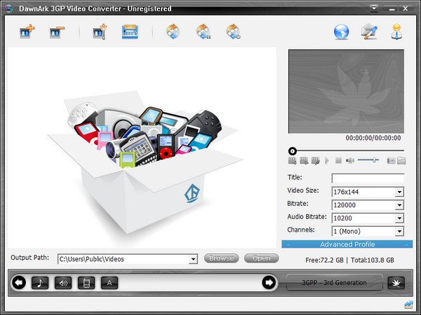 DawnArk  3GP  Video  Converter(3GP视频格式转换器)