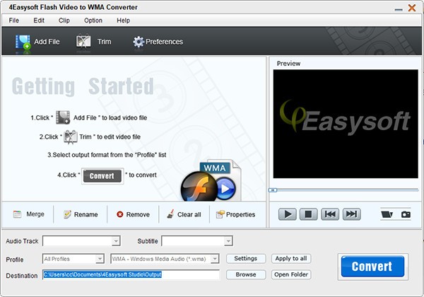 4Easysoft  Flash  Video  to  WMA  Converter(音频提取工具)