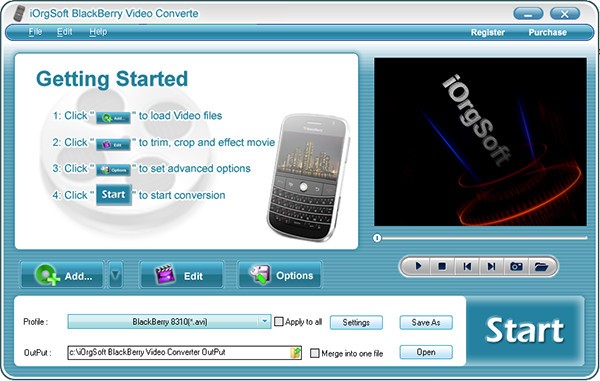 iOrgSoft  BlackBerry  Video  Converter(视频转换软件)