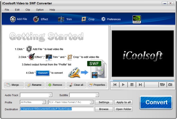 iCoolsoft  Video  to  SWF  Converter(视频转换软件)