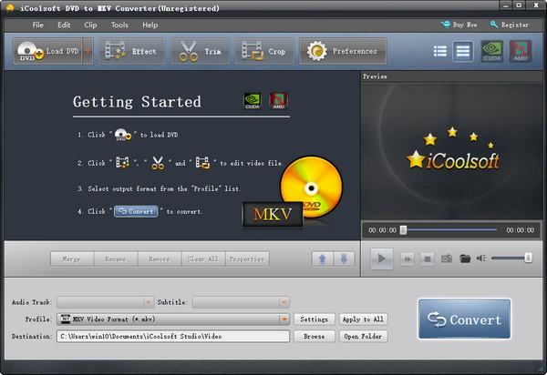 iCoolsoft  DVD  to  MKV  Converter(dvd视频转换工具)