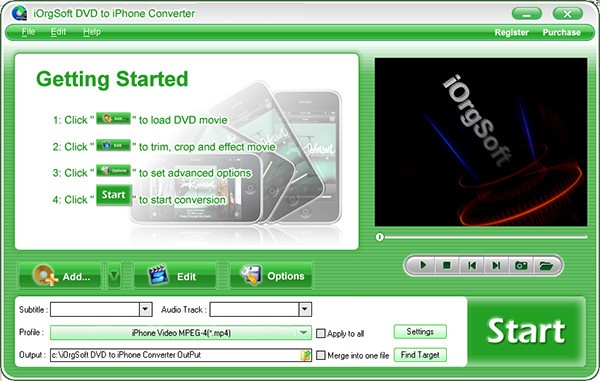 iOrgSoft  DVD  to  iPhone  Converter(视频转换工具)