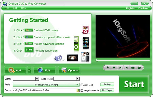 iOrgSoft  DVD  to  iPod  Converter(视频转换工具)