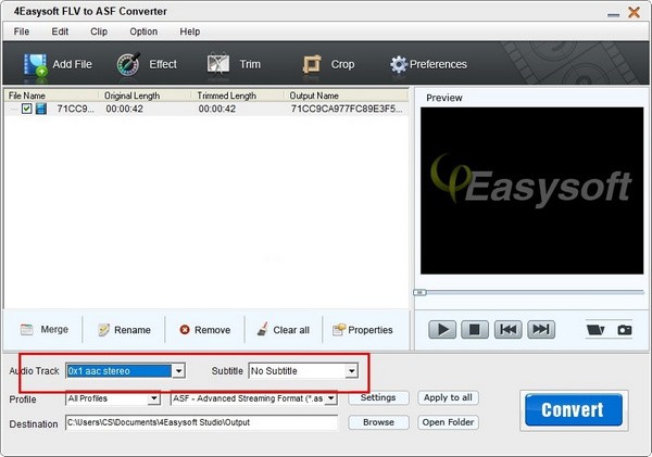 4Easysoft  FLV  to  ASF  Converter(FLV转ASF转换工具)