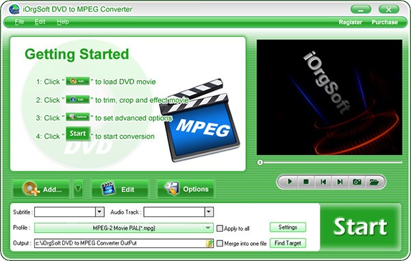 iOrgSoft  DVD  to  MPEG  Converter(视频转换软件)