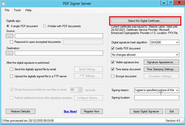 PDF  Signer  Server(数据签名软件)