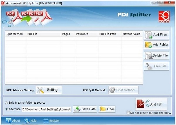 Axommsoft  PDF  Splitter(PDF分割工具)