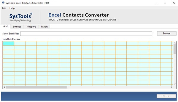 SysTools  Excel  Contacts  Converter(文件格式转换工具)