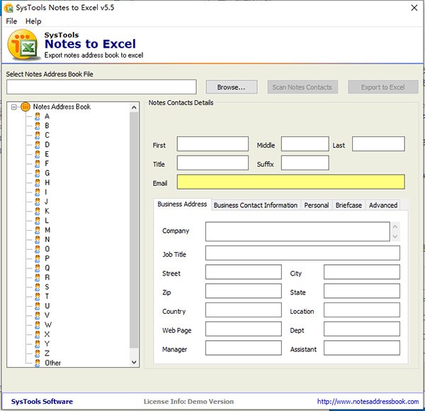 SysTools  Notes  to  Excel  Converter(文件格式转换工具)