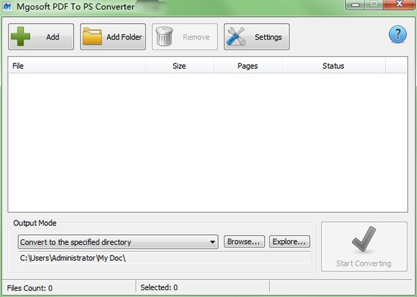 Mgosoft  PDF  To  PS  Converter(PDF文件转换工具)