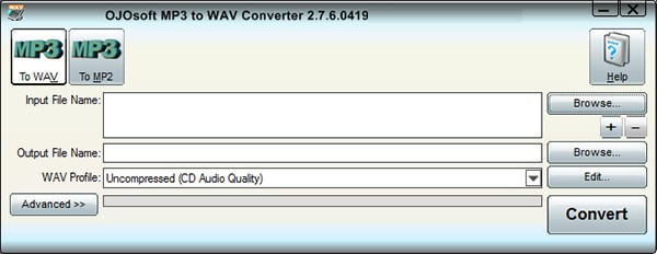 OJOsoft  MP3 to  WAV  Converter(MP3音频文件转换工具)