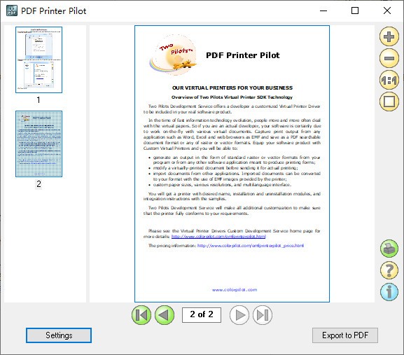 PDF  Printer  Pilot(PDF虚拟打印机)