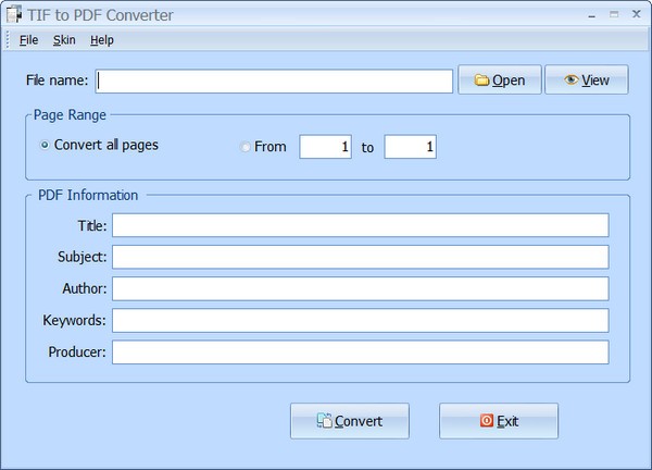 PDFArea  TIF  to  PDF  Converter(TIF转PDF转换器)