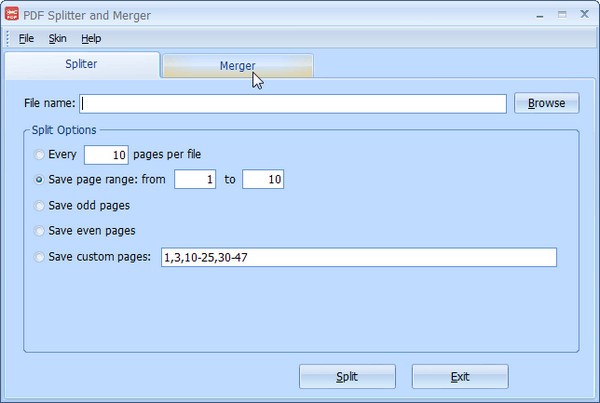 PDF  Splitter  and  Merger(PDF分割合并工具)