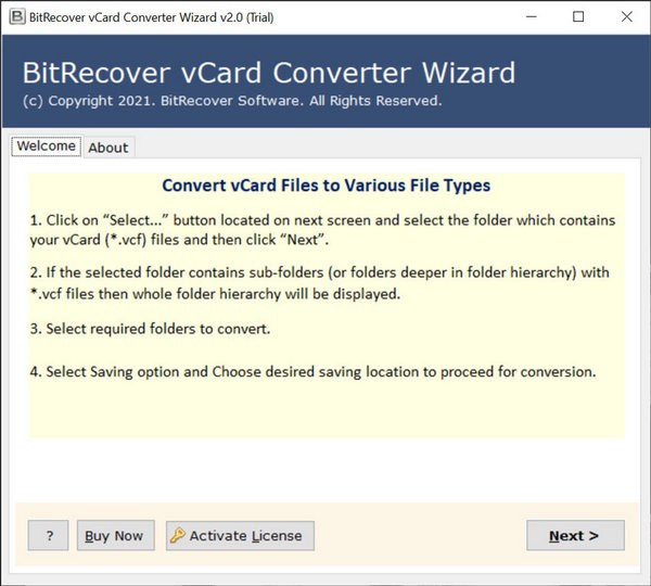 BitRecover  vCard  Converter  Wizard(vCard文件转换器工具)