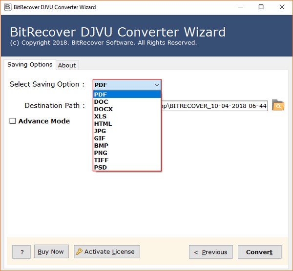 BitRecover  DjVu  Converter  Wizard(DjVu文件转换器)