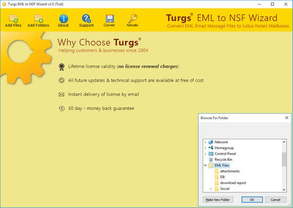 Turgs  EML  to  NSF  Wizard(EML到NSF转换工具)