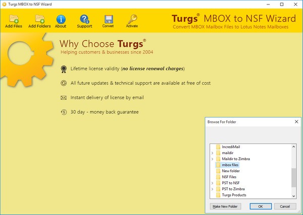 Turgs  MBOX  to  NSF  Wizard(MBOX到NSF转换工具)