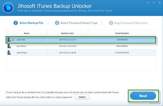 Jihosoft  iTunes  Backup  Unlocker(iTunes备份解锁器)