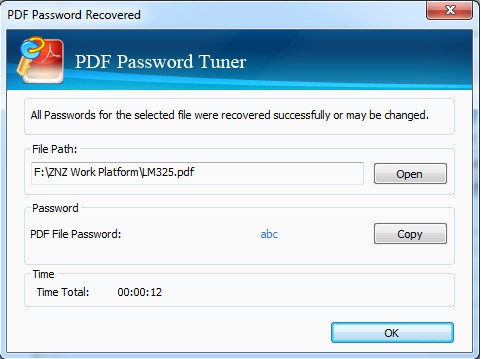 Cocosenor  PDF  Password  Tuner(PDF密码恢复工具)