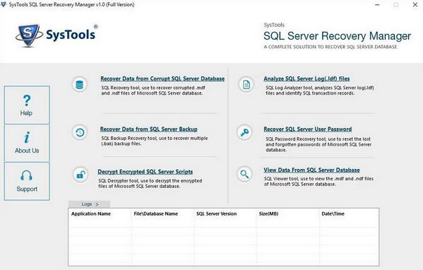 SysTools  SQL  Server  Recovery  Manager